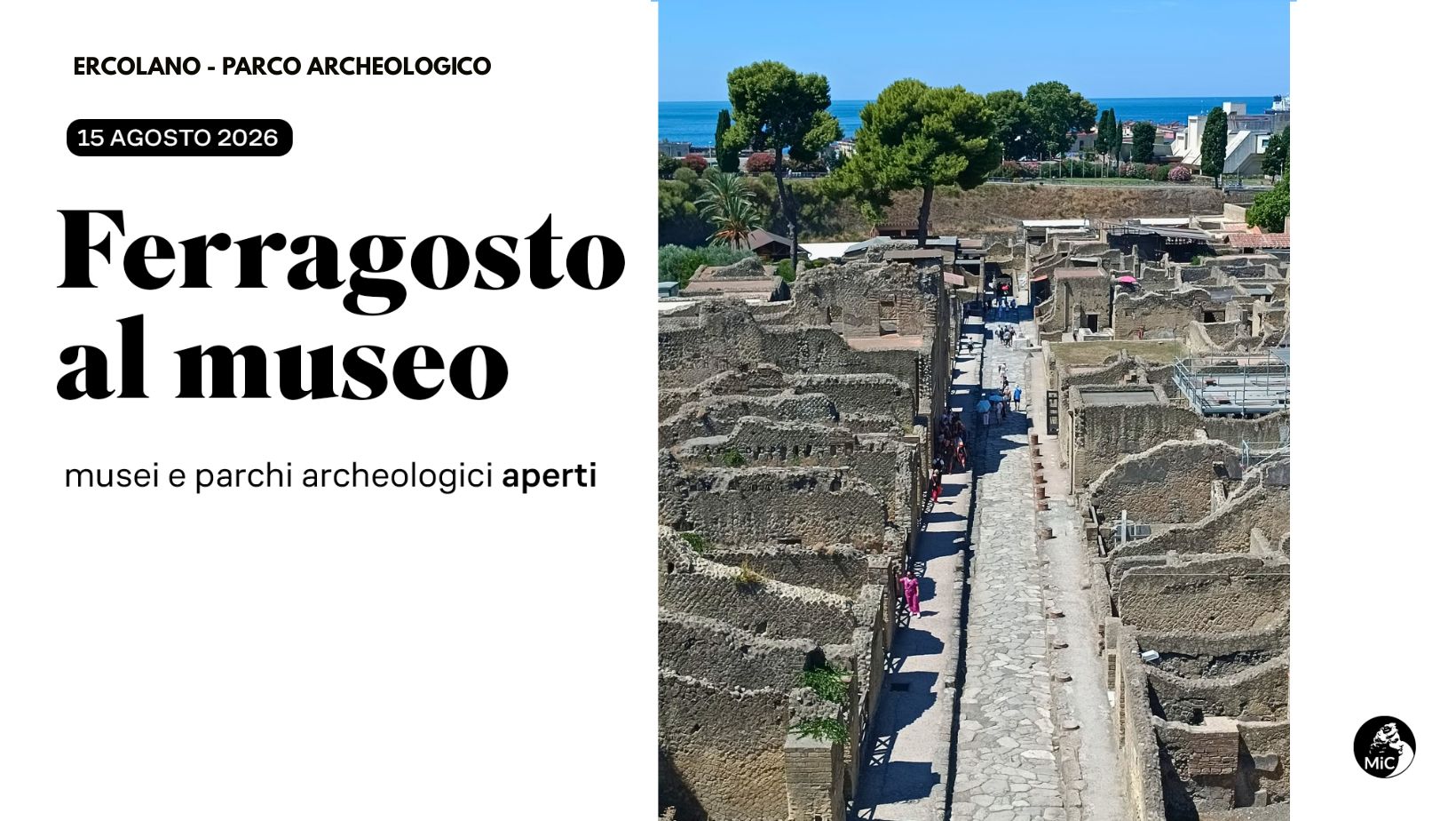 Ferragosto 2026 al Parco Archeologico di Ercolano